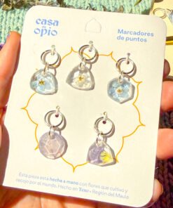 Marcadores de punto con flores del huerto